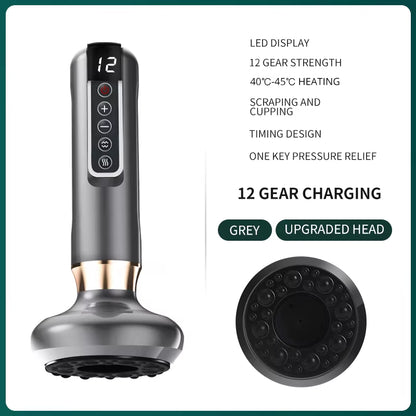 Professional Body Massager with Vacuum Suction Technology for Cellulite Reduction and Fat Burning - Handheld Chinese Sculpting Heating Cans for Abdominal and Back Massage