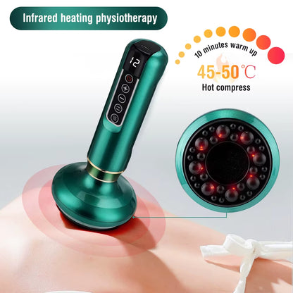 Professional Body Massager with Vacuum Suction Technology for Cellulite Reduction and Fat Burning - Handheld Chinese Sculpting Heating Cans for Abdominal and Back Massage